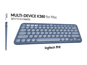 Logitech K380 Multi-Device Bluetooth Keyboard for Mac - Keyboard - Wireless - Bluetooth 3.0 - QWERTY - American International Standard - Blueberry