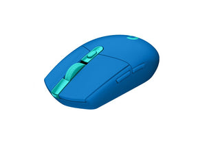 Logitech G G305 - Mouse - optical - 6 buttons - wireless - LIGHTSPEED - wireless USB receiver - blue (910-006014)