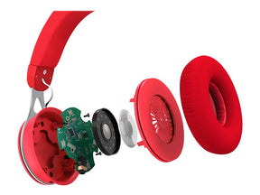 Energy Urban 3 Mic - Over-ear Headphones with Microphone - Full Size - With Cable - 3.5mm Jack - Red