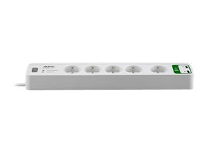 APC SurgeArrest Essential - Protector contra picos de corrente - AC 230 V - 2300 Watt - conectores de saída: 5 - Bélgica, França - branco (PM5U-FR)