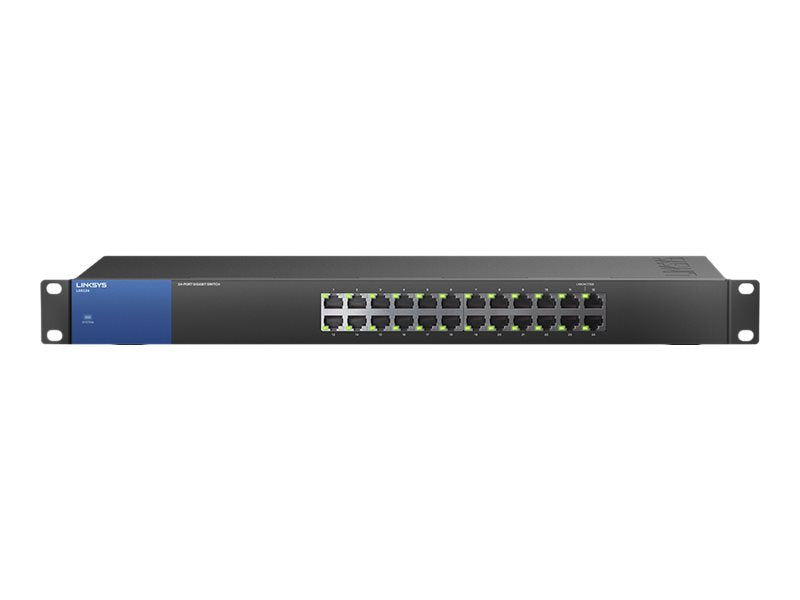 Linksys Business LGS124 - Switch - no management - 24 x 10/100/1000 - rail mountable - AC 100/230 V (LGS124-EU)