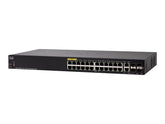 Cisco Small Business SF350-24MP - Switch - L3 - Admin - 24 x 10/100 (PoE+) + 2 x Gigabit SFP combo + 2 x Gigabit SFP - montaje en riel - PoE+ (375 W) (SF350-24MP-K9-EU)