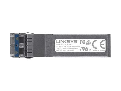 Linksys Business LACXGLR - Módulo de transceptor SFP+ - 10 GigE - 10GBase-LR - monomodo LC - até 10 km - 1310 nm - para Business LGS552, Smart LGS318P, Smart LGS326P (LACXGLR)