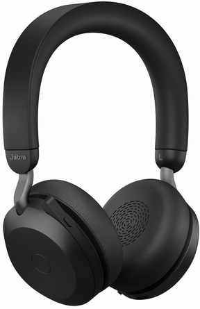 Jabra Evolve2 75 - Auscultadores - no ouvido - bluetooth - sem fios, com cabo - cancelamento de ruído activo - USB-C - isolamento de ruído - preto - Otimizado pata UC