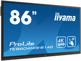 iiyama ProLite TE8604MIS-B1AG - 86" Classe Diagonal (85.6" visível) ecrã LCD com luz de fundo LED - interativa - com leitor de multimédia e ecrã tátil incorporados (multi toque) - Android - 4K UHD (2160p) 3840 x 2160 - preto opaco