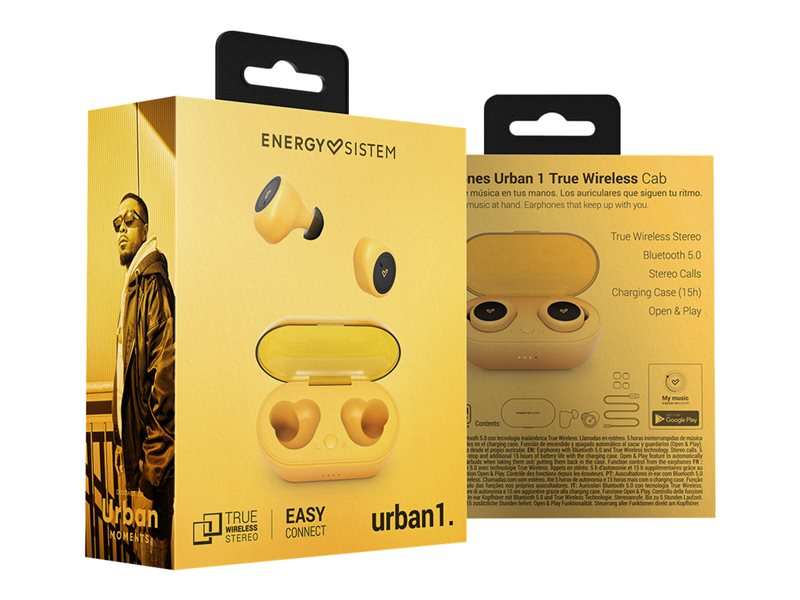 Energy Earphones Urban 1 True Wireless - Auscultadores sem fios com microfonoe - intra-auricular - bluetooth - táxi