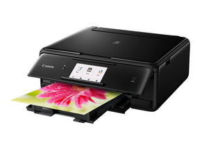 Canon PIXMA TS8050 - Impressora multi-funções - a cores - jacto de tinta - 216 x 297 mm (original) - A4/Legal (media) - até 15 ipm (impressão) - 120 folhas - USB 2.0, Wi-Fi(n), NFC - preto (1369C006)