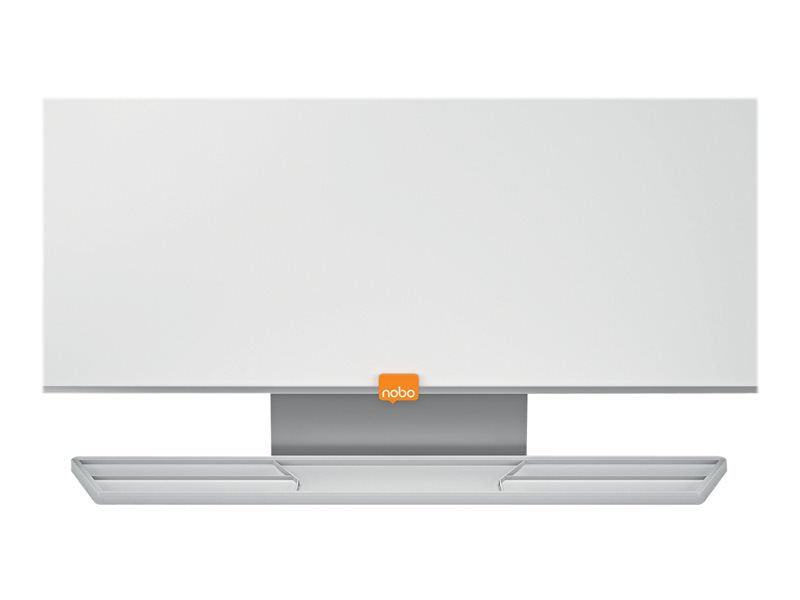 Nobo Classic - Pizarra blanca - montaje en pared - 1800 x 900 mm - acero lacado - magnético - marco de aluminio con tapas grises