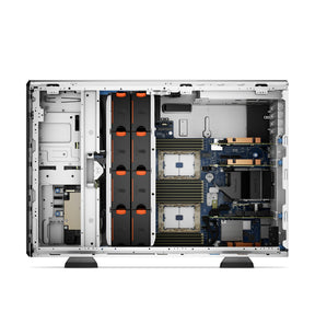 Dell PowerEdge T550 - Servidor - Torre - 5U - 2 vías - 1 x Xeon Silver 4309Y / 2,8 GHz - RAM 16 GB - SAS - bahía(s) de 2,5" hot-swap - SSD 480 GB - Grabadora de DVD - Matrox G200 - GigE - sin sistema operativo - monitor: ninguno - negro - BTP - 3 años