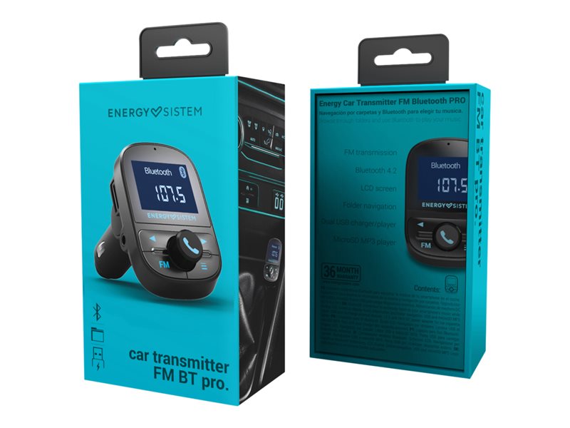 Energy Car FM-T Series PRO - Bluetooth hands-free / FM transmitter / charger for mobile phone, car audio, tablet