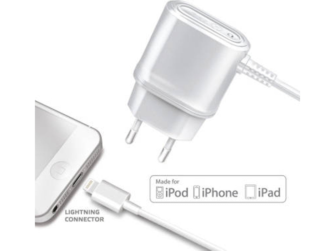 CARGADOR IPHONE LUZ BLANCO