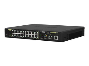 QNAP QSW-M2116P-2T2S - Switch - Administrado - 16 x 100/1000/2.5G (PoE+) + 2 x 10 Gigabit SFP+ + 2 x 100/1000/2.5/5/10G (PoE++) - escritorio, montable en riel - PoE++ (280W) (QSW-M2116P-2T2S)