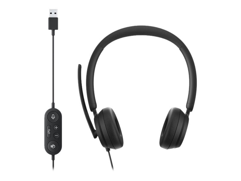 Microsoft Modern USB-C Headset - Headphones - On Ear - With Cable - USB-C - Black - Certified for Microsoft Teams