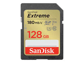 SanDisk Extreme PLUS - Flash memory card - 128 GB - UHS-I U3 / Class10 - SDXC UHS-I