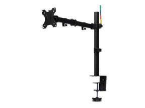 Kensington SmartFit Ergo Single Extended Monitor Arm - Kit de montaje - Brazo ajustable - para monitor - Negro - Tamaño de pantalla: hasta 34" - Computadora de escritorio, abrazadera en C, pasacables, montaje en escritorio