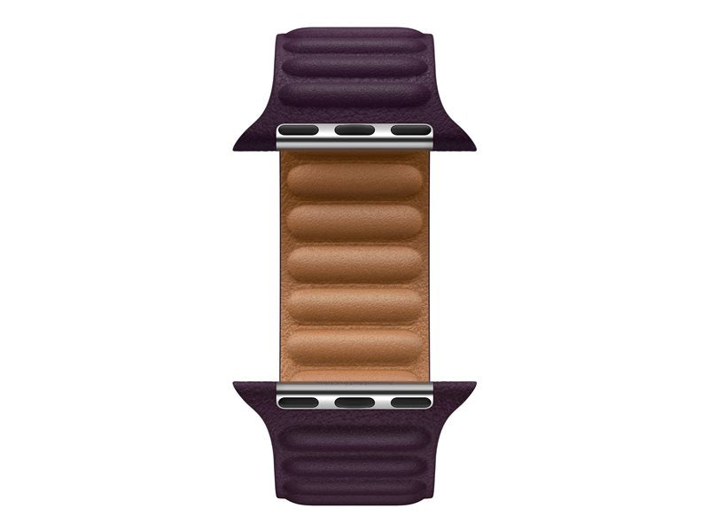 41mm Dark Cherry Leather Link - S/M