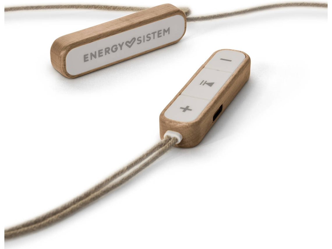 Energy Eco - Auriculares in-ear con micrófono - in-ear - bluetooth - inalámbricos - madera de haya
