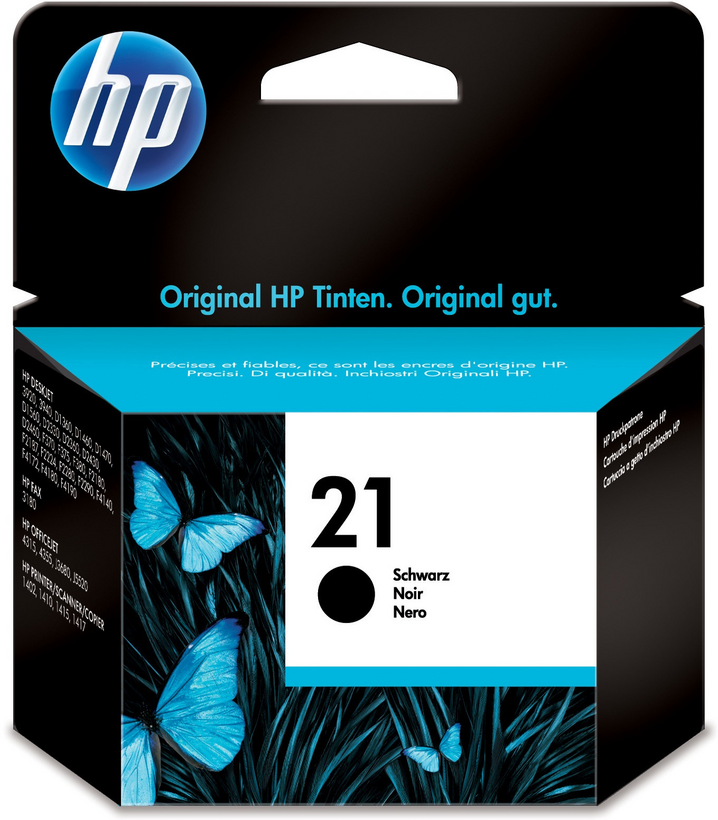 HP 21 - 5 ml - preto - original - tinteiro - para Deskjet F2149, F2179, F2185, F2210, F2224, F2240, F2288, F2290, F375, Officejet 43XX