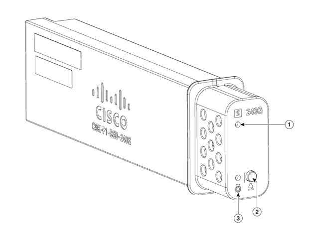 Cisco - SSD - 240 GB - intercambiável a quente - USB 3.0 - para P/N: C9300X-48TX-1A, C9300X-48TX-1E, C9300X-48TX-A, C9300X-48TX-E, C9300X-48TX-EDU (SSD-240G=)