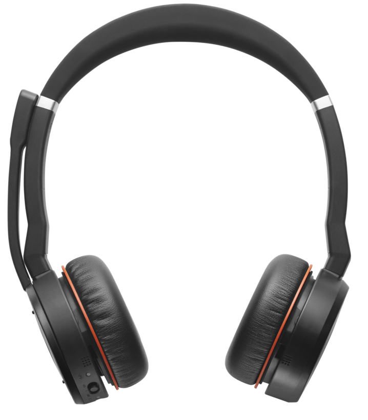 Jabra Evolve 75 UC Stereo - Headphones - in ear - bluetooth - wireless - active noise canceling - USB