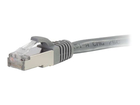 Cable de conexión de red C2G Cat6a blindado (STP) - Cable de conexión - RJ-45(M) a RJ-45(M) - 20 m - PTB - CAT 6a - moldeado, sin nudos, trenzado - gris (89924)