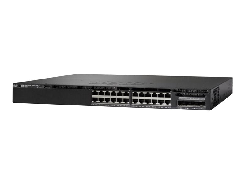 Cisco Catalyst 3650-24TS-L - Switch - Administered - 24 x 10/100/1000 + 4 x SFP - desktop, rail mountable (WS-C3650-24TS-L)