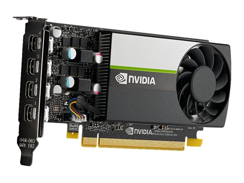 NVIDIA T1000 - Graphics Card - 8 GB GDDR6 - Low Profile PCIe 3.0 x16 - 4 x Mini DisplayPort (VCNT1000-8GB-SB)