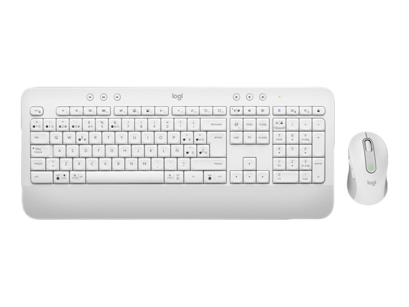 Logitech Signature MK650 for Business - Conjunto de teclado e rato - sem fios - 2.4 GHz, Bluetooth LE - QWERTY - Espanhol - branco sujo