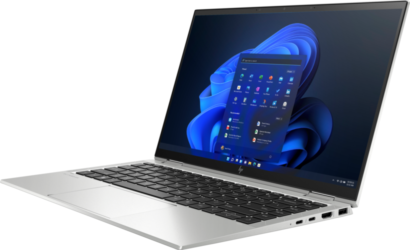 HP EliteBook x360 1040 G8 Notebook - Wolf Pro Security - design invertido - Intel Core i7 1165G7 / 2.8 GHz - Evo - Win 10 Pro 64-bit (inclui Licença Windows 11 Pro) - Iris Xe Graphics - 16 GB RAM - 512 GB SSD NVMe, HP Value - 14" IPS ecrã de toque HP