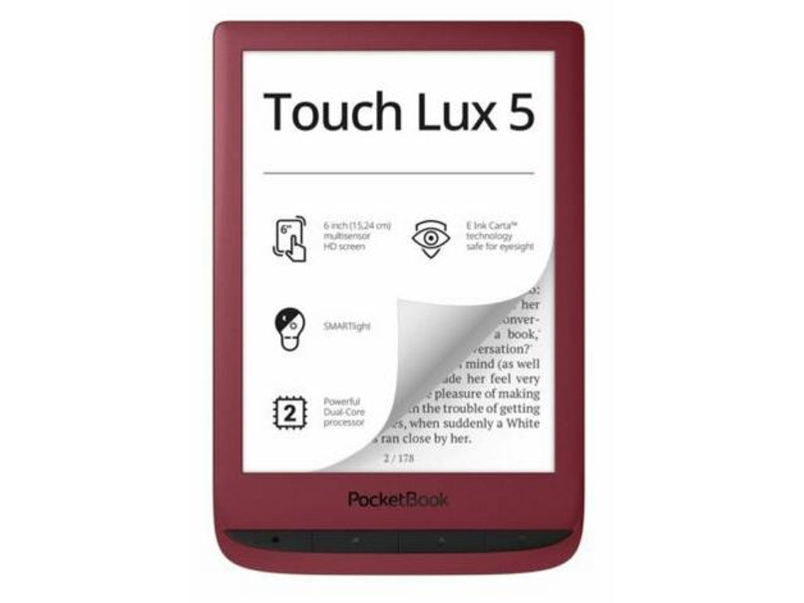 POCKETBOOK TOUCH LUX 5 INK RUBY RED