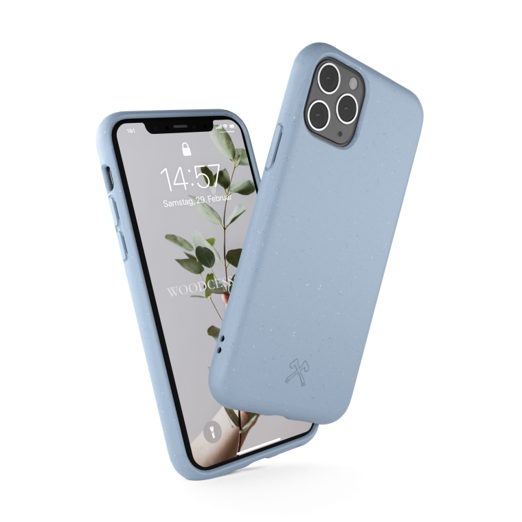 Capa Bio Antimicrobial WOODCESSORIES Purple Blue/Biomaterial para iPhone 11/Xr