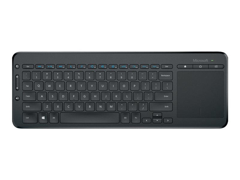 Microsoft All-in-One Media - Teclado - sem fios - 2.4 GHz - Espanhol