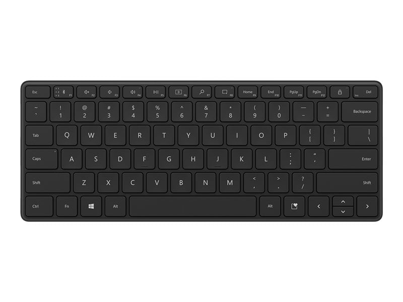 Microsoft Designer Compact - Teclado - sem fios - Bluetooth 5.0 - preto opaco