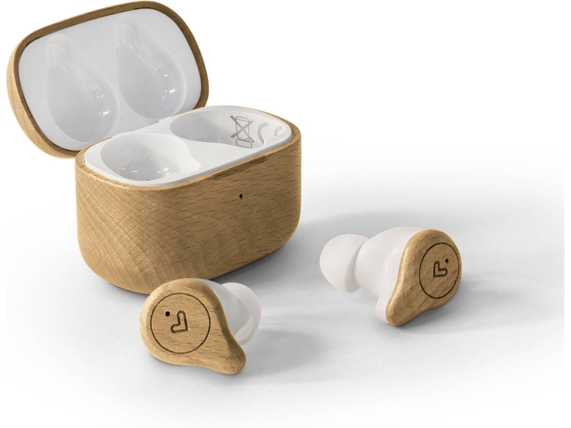 Energy Eco - Auriculares inalámbricos con micrófono - intrauditivos - bluetooth - madera de haya