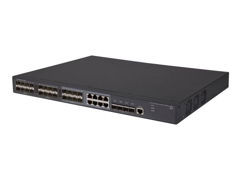 HPE 5130-24G-SFP-4SFP+ EI - Switch - L3 - Managed - 24 x Gigabit SFP + 8 x 10/100/1000 shared + 4 x 10 Gigabit Ethernet / 1 Gigabit Ethernet SFP+ - rail mountable (JG933A)