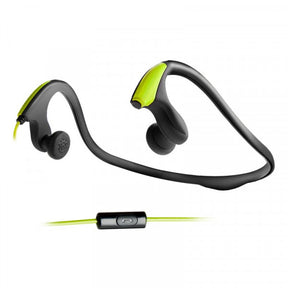 Energy Earphones Running One - Sport - auriculares internos con micrófono - ear bud - montaje debajo del cuello - con cable - conector de 3,5 mm - verde neón - para Phone Max 4G