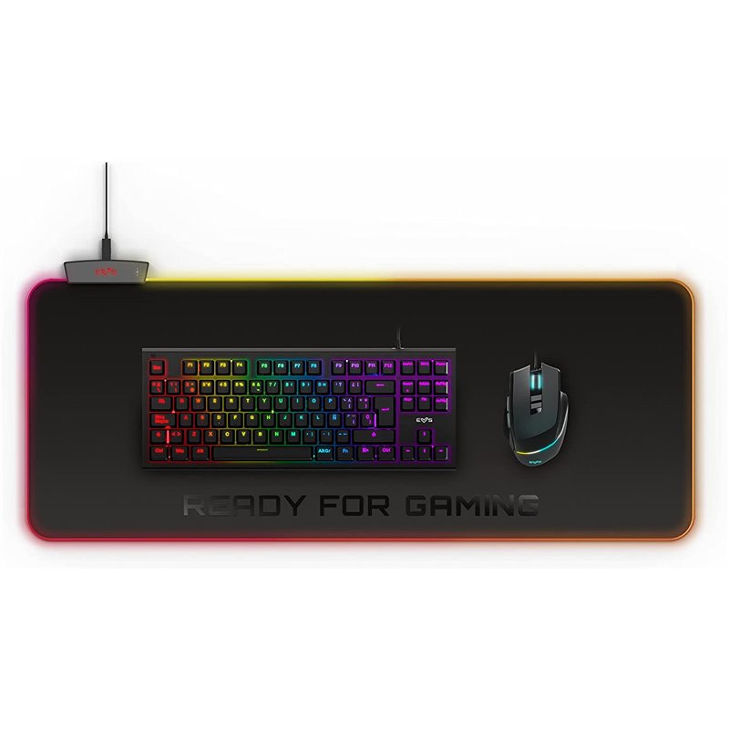 Energy Sistem Gaming P5 RGB - Illuminated Keyboard and Mouse Pad - with USB Hub - Size XL