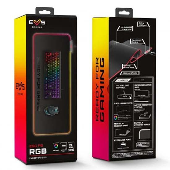 Energy Sistem Gaming P5 RGB - Teclado y Alfombrilla de Ratón Iluminados - con Hub USB - Talla XL