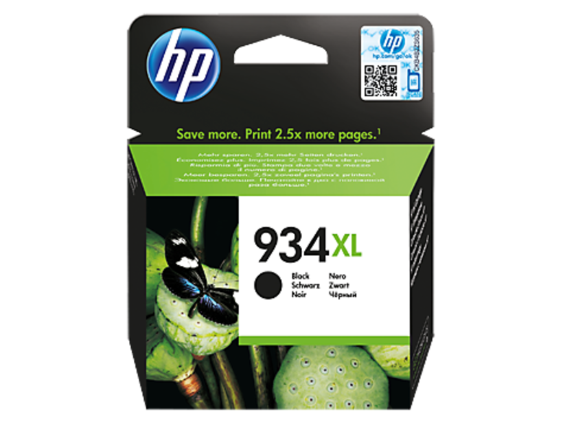 HP 934XL - Alto rendimiento - Negro - Genuino - Blíster - Cartucho de tinta - para Officejet 6812, 6820, Officejet Pro 6230, 6230 ePrinter, 6830, 6835