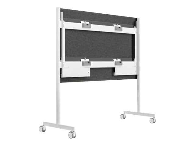 Steelcase Roam Collection - Trolley - for interactive whiteboard - arctic white, Microsoft gray - screen size: 85" - for Microsoft Surface Hub 2S 85"