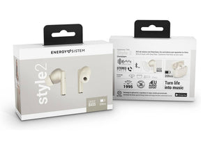 Audífonos True Wireless Style 2 Champagne (estéreo inalámbrico verdadero, BT 5.1, graves profundos, estuche de carga)