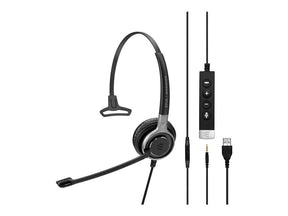 EPOS I SENNHEISER IMPACT SC 635 USB - Headphones - in ear - with cable - USB, 3.5 mm jack - black, silver