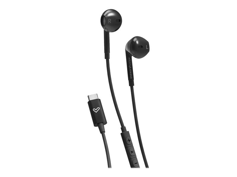 Energy Smart 2 Tipo C - Auriculares internos con micrófono - ear bud - con cable - USB-C - negro