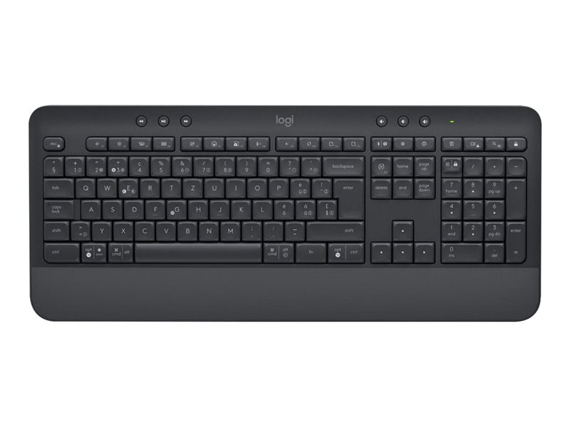 Logitech Signature MK650 para empresas - Combinación de teclado y ratón - Inalámbrico - 2,4 GHz, Bluetooth LE - QWERTY - Italiano - Grafito