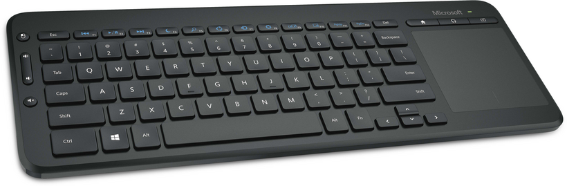 Microsoft All-in-One Media - Teclado - sem fios - 2.4 GHz - Português