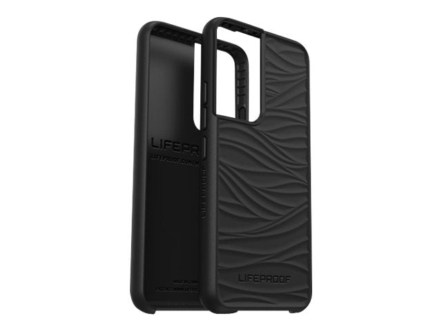 LifeProof WAKE - Carcasa trasera para teléfono - 85% plástico reciclado del océano - negro - diseño de ondas suaves - para Samsung Galaxy S22 (77-86648)