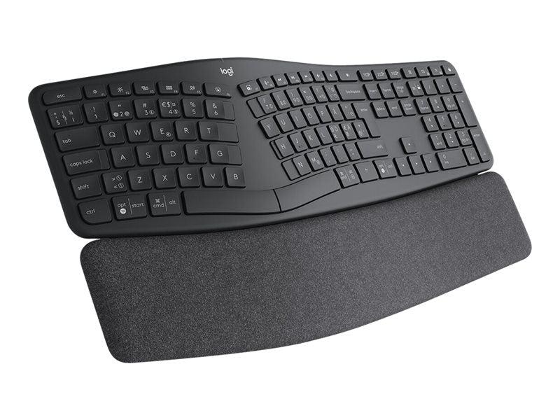 Logitech ERGO K860 Split Keyboard for Business - Keyboard - Wireless - Bluetooth LE - QWERTY - Pan-Nordic - Graphite