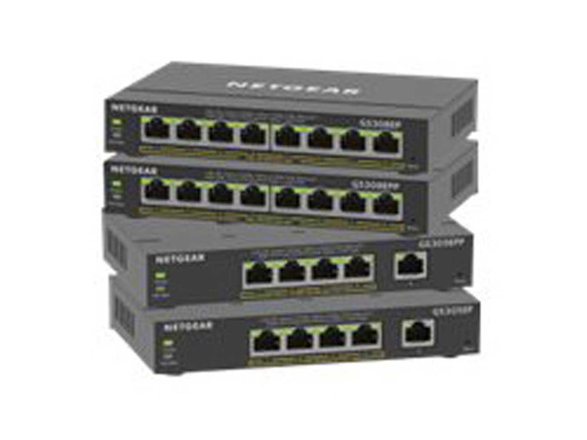 NETGEAR Plus GS308EP - Conmutador - Inteligente - 8 x 10/100/1000 (PoE+) - escritorio, montable en pared - PoE+ (62W)