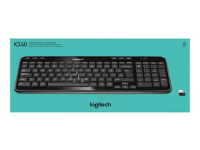 Logitech Wireless Keyboard K360 - Teclado - sem fios - 2.4 GHz - QWERTY - EUA