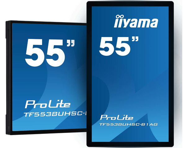 iiyama ProLite TF5538UHSC-B1AG - 55" Diagonal Class LCD Screen with LED Backlight - Interactive Digital Signage - With Touch Screen (multi-touch) - 4K UHD (2160p) 3840 x 2160 - Opaque Black